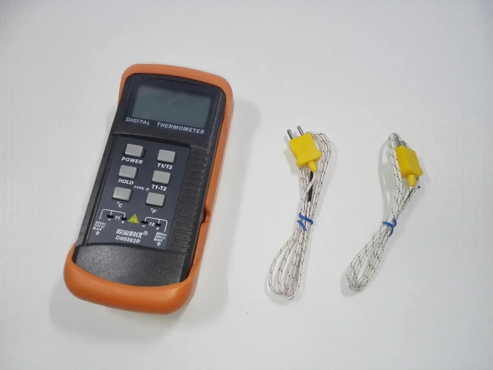 DM6802B Digital Thermometer Dual Channel K-Type Thermocouple Temperature Meter -50°C to 1300°C detail image 1