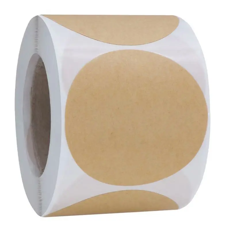 Round Blank Kraft Paper Stickers 100/500PCS 25/38/50mm DIY Gift Package
