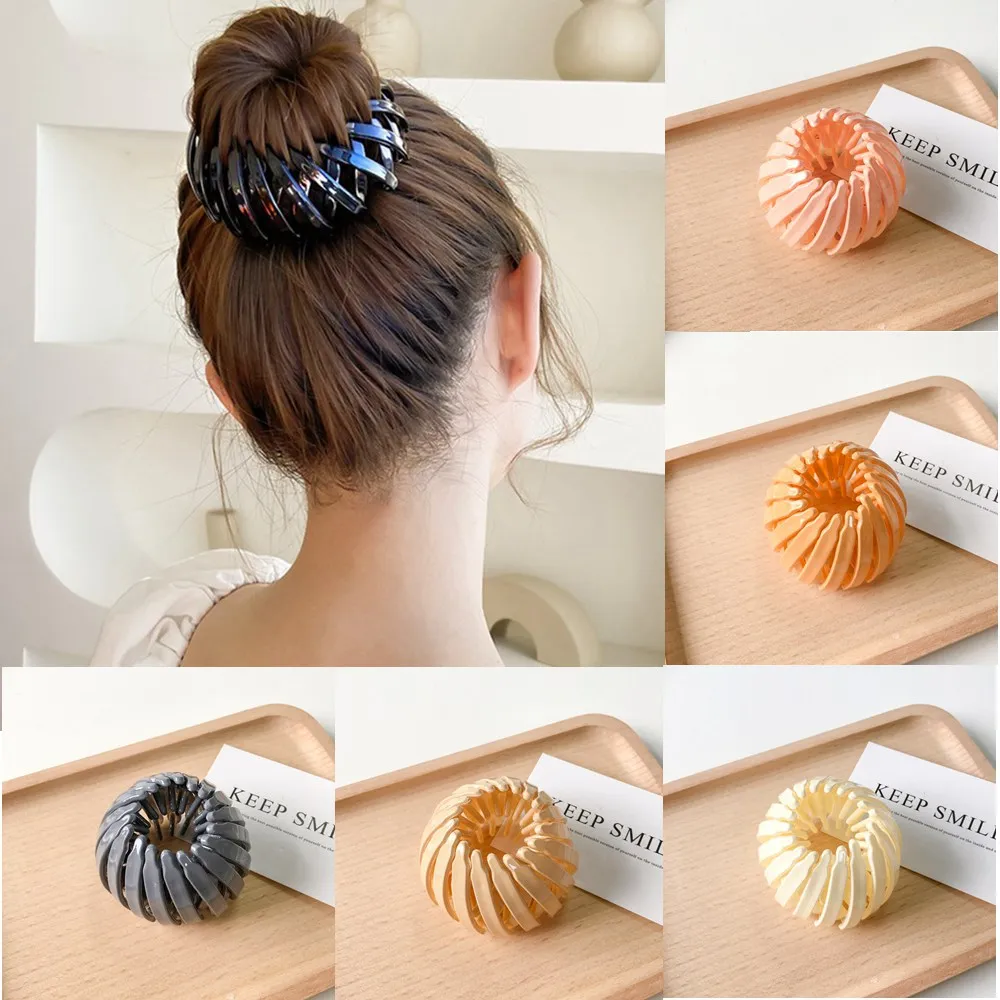 New Fashion Women Bun Hair Claw Horsetail Buckle Hair Clip Bird Nest