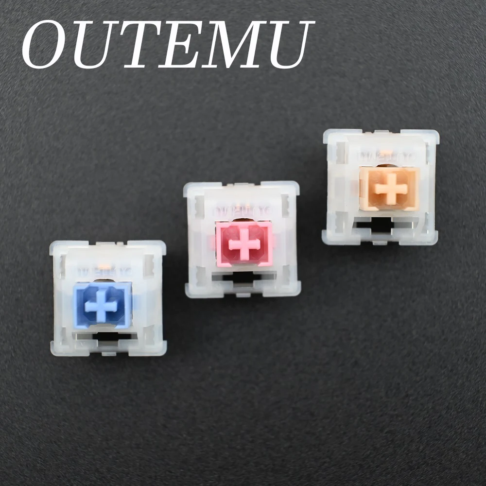 Interruptores de Teclado Mecânico Outemu Interruptor Lubrificante Linear Tátil Silenciosa Azul Rosa Amarelo Jade Jogos Personalizados Faça Você Mesmo mx Switches 5pin