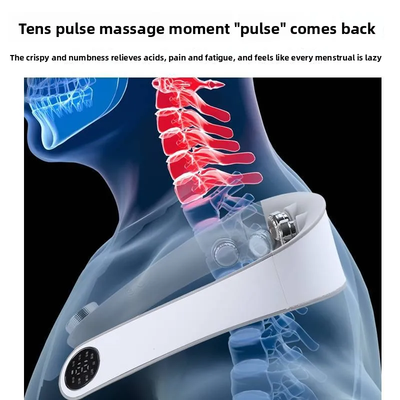 U-Shaped Home & Office Use Electric Pulse Vibrate Neck Protector Personalized Cervical Vertebra Massager for Comfort &Relaxation