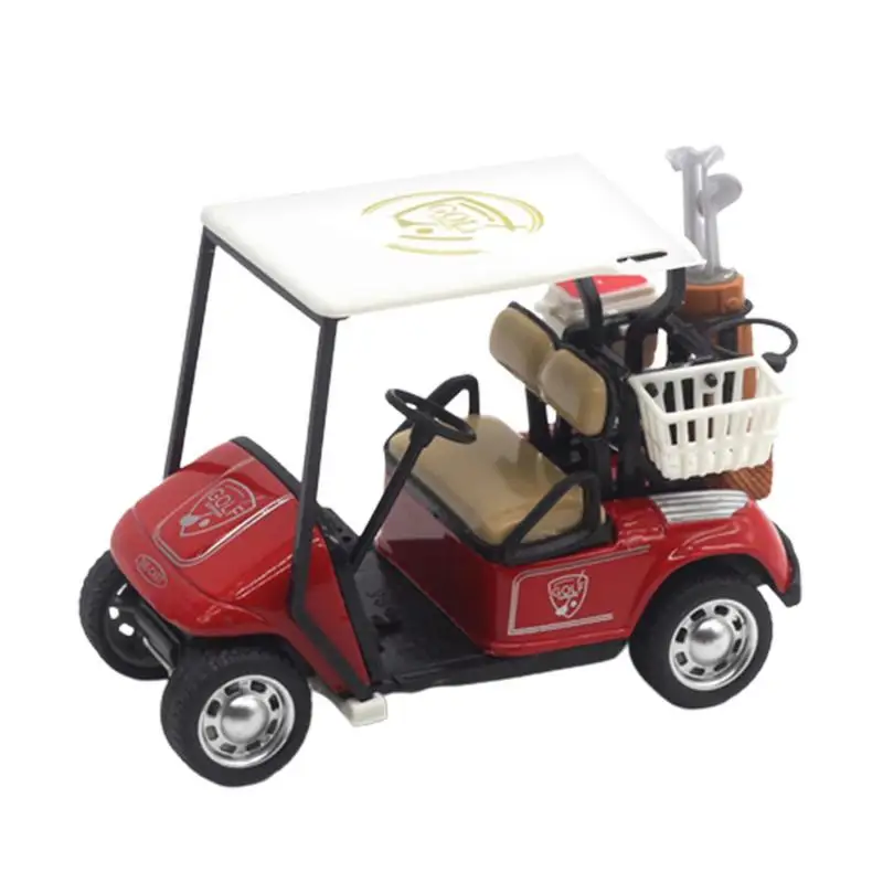 Pullback Cart Model Mini Golf Cart Model Toy Pullback Action Cart Assembly Model Play Vehicle Toys For Boys Girls Dollhouse Cake metal assembly toys engineering vehicles model toys mini metal car bulldozer crane trailer toys stem building educational toys