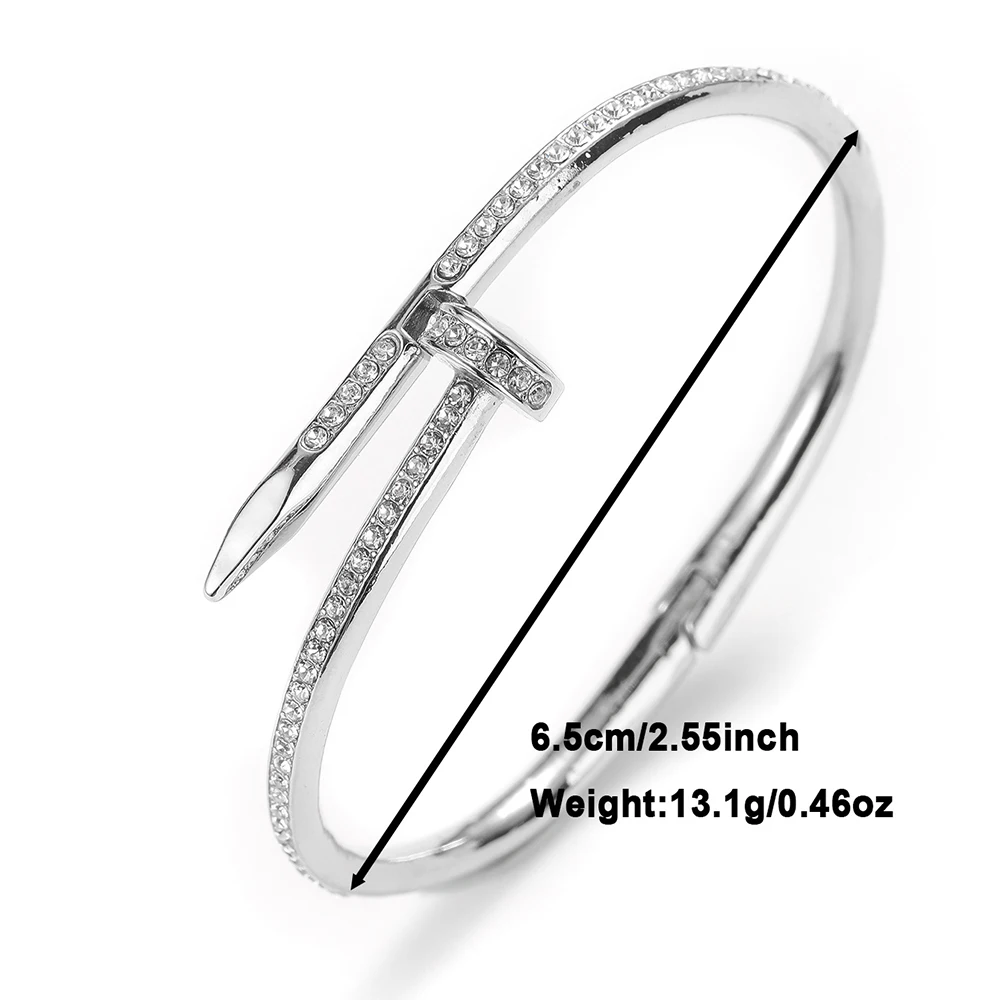 1pc Fashion personality nail design light luxury bracelet ladies everyday charm accessories
