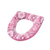 Flower Warm Toilet Cover Seat Lid Top Cover Pad Bathroom Warmer Toilet Seat Bowl Soft Zipper Washable Toilet Seat Cover 5