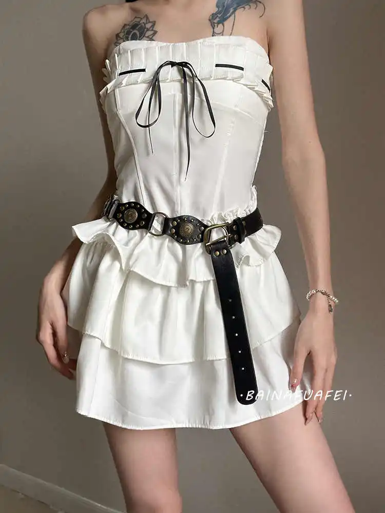 American street style retro waist belt punk chic studded leather belt