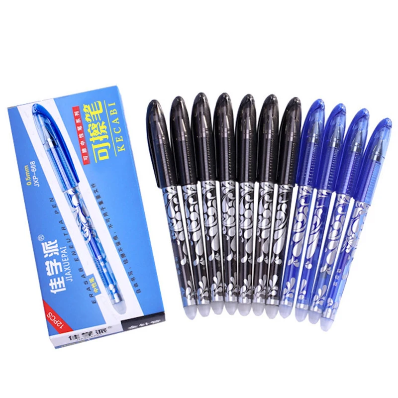 Erasable Neutral Pens 23PCS Elementary School Erasable Pens Washable Rods Blue Washing Gel Write Erase Pens Ink Refills Stationery