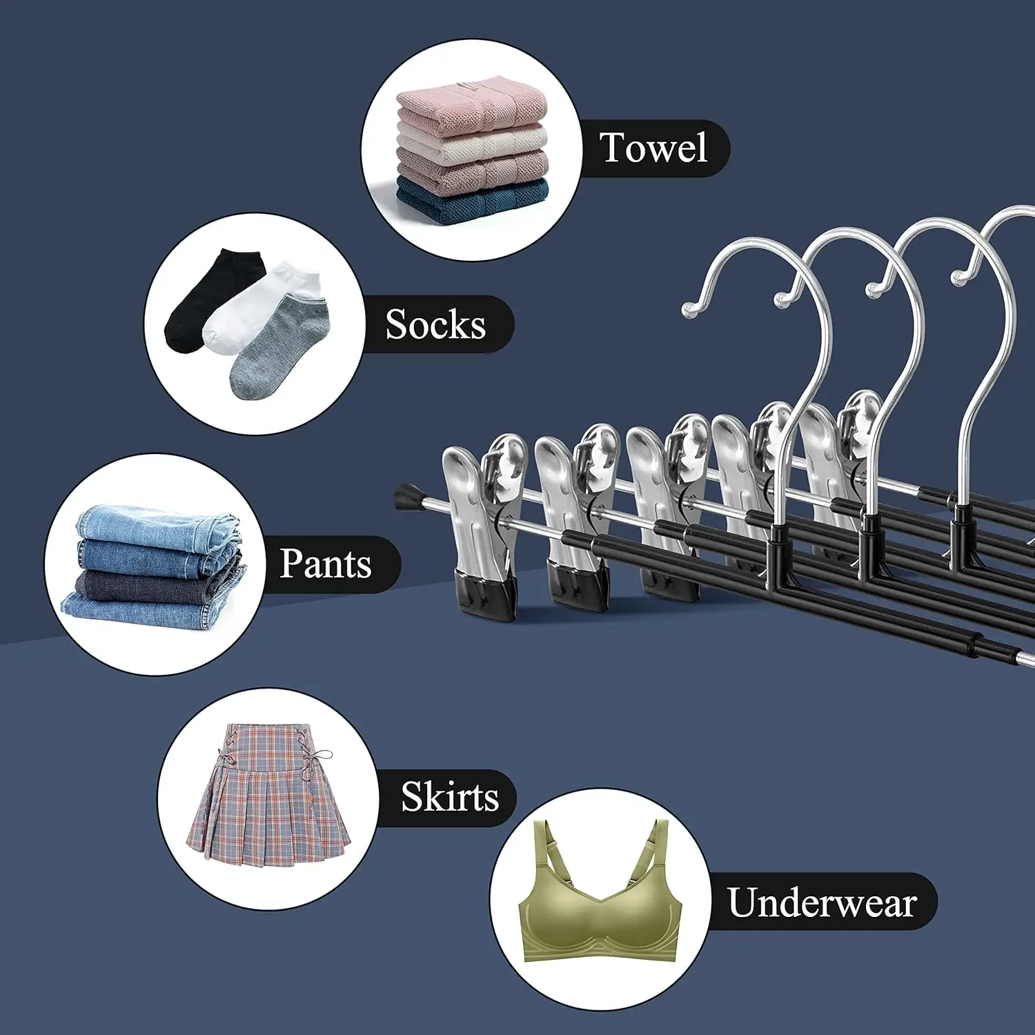 Adjustable Pants Hangers Pack 2