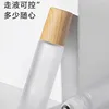 200pcs High Quality 5ml 10ml clear Roller Ball Matte Glass Roll on Bottle with Wood Bamboo Lid 5