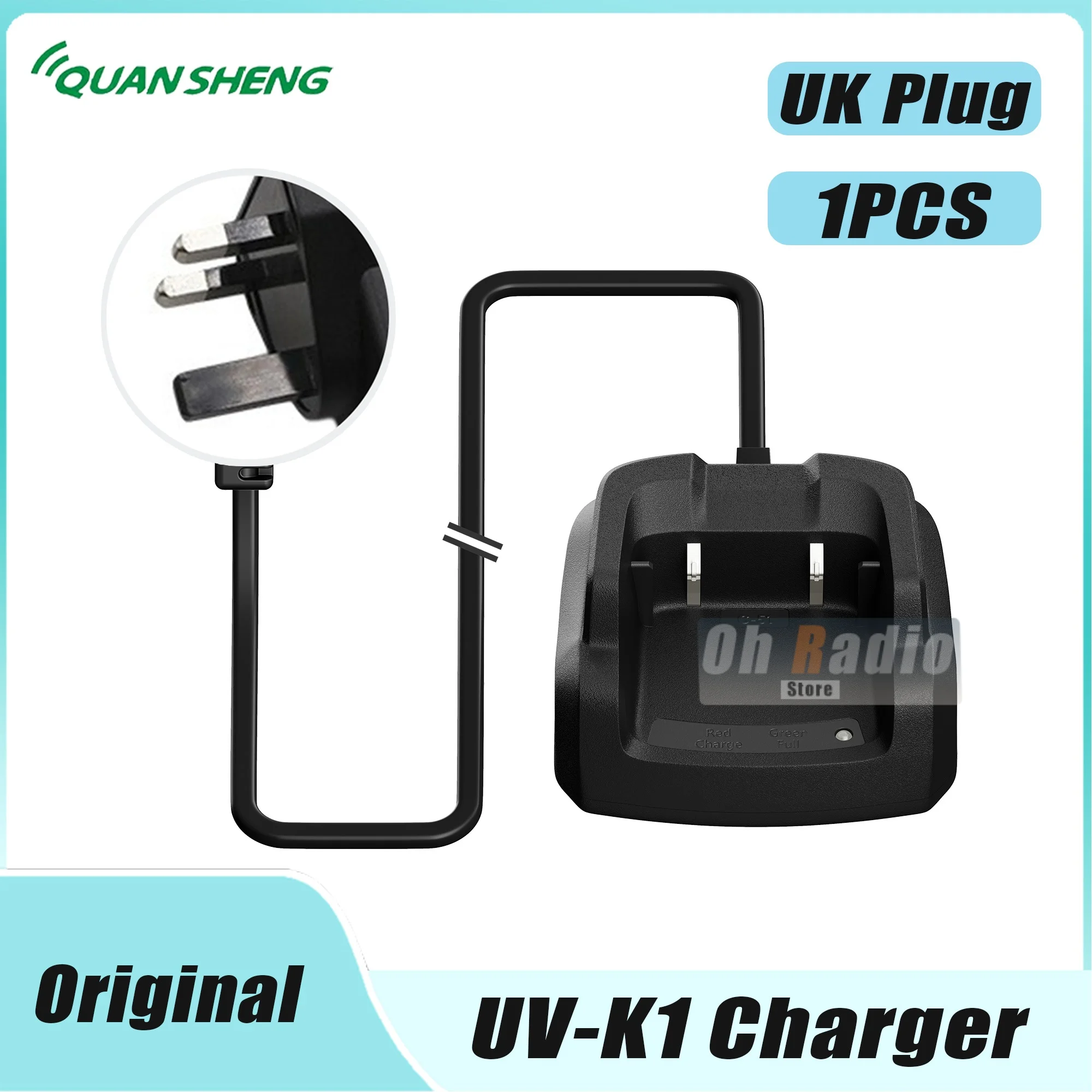 Quansheng Universal Desktop Fast Charger with Multi-Plug Options
