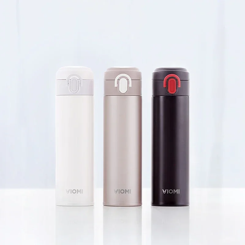 Термос Xiaomi Mijia VIOMI с чашкой из нержавеющей стали, фляжка, бутылка для воды, чашка, 24 часа, термос 300 мл, одна ручка включения/закрытия для Smart Life