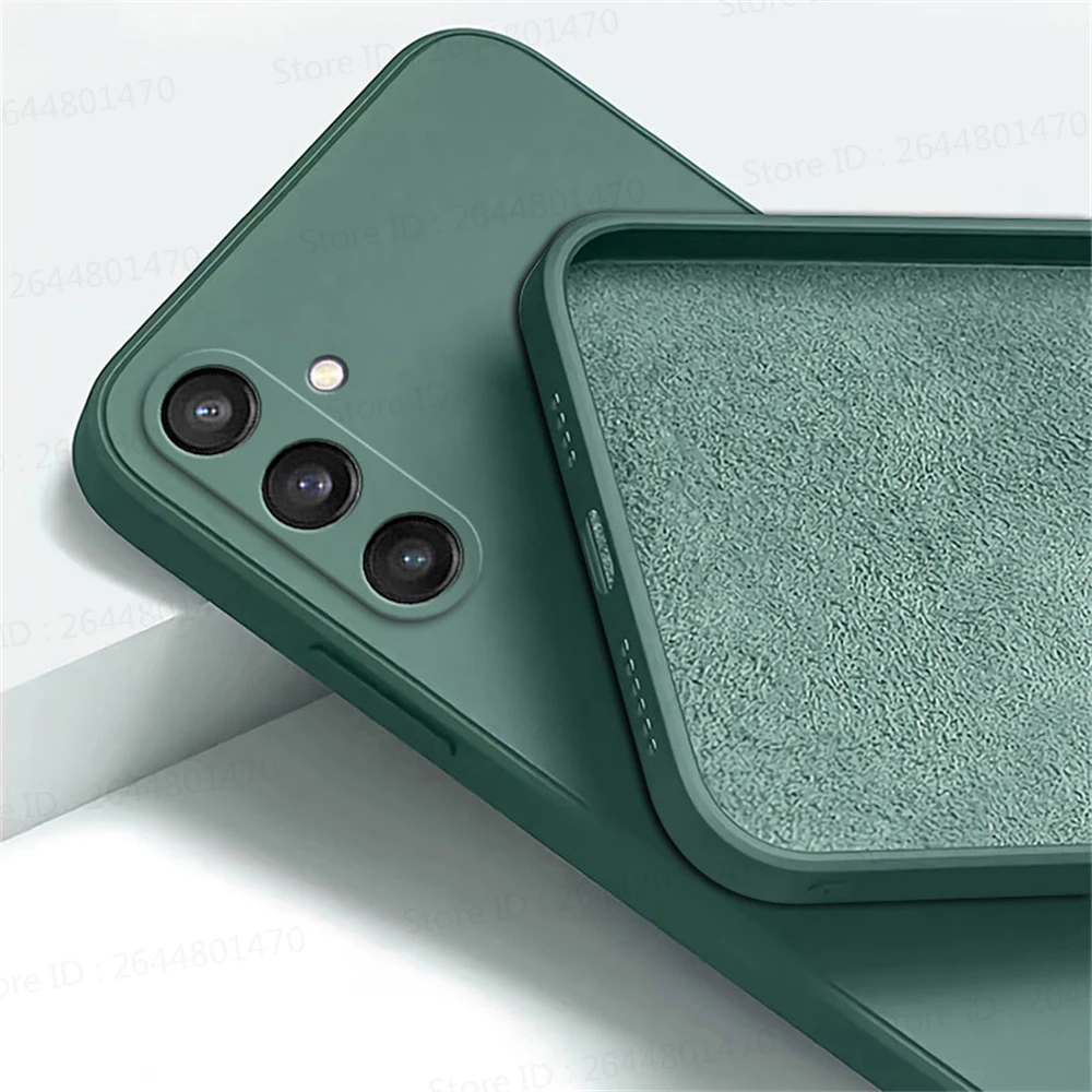 Square Liquid Silicone Shockproof Back Cover