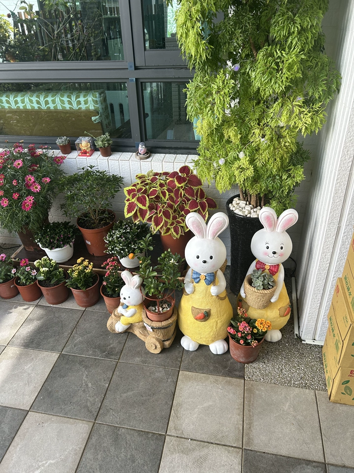 Carino Coniglio Ornamenti Da Giardino Statua Figurine