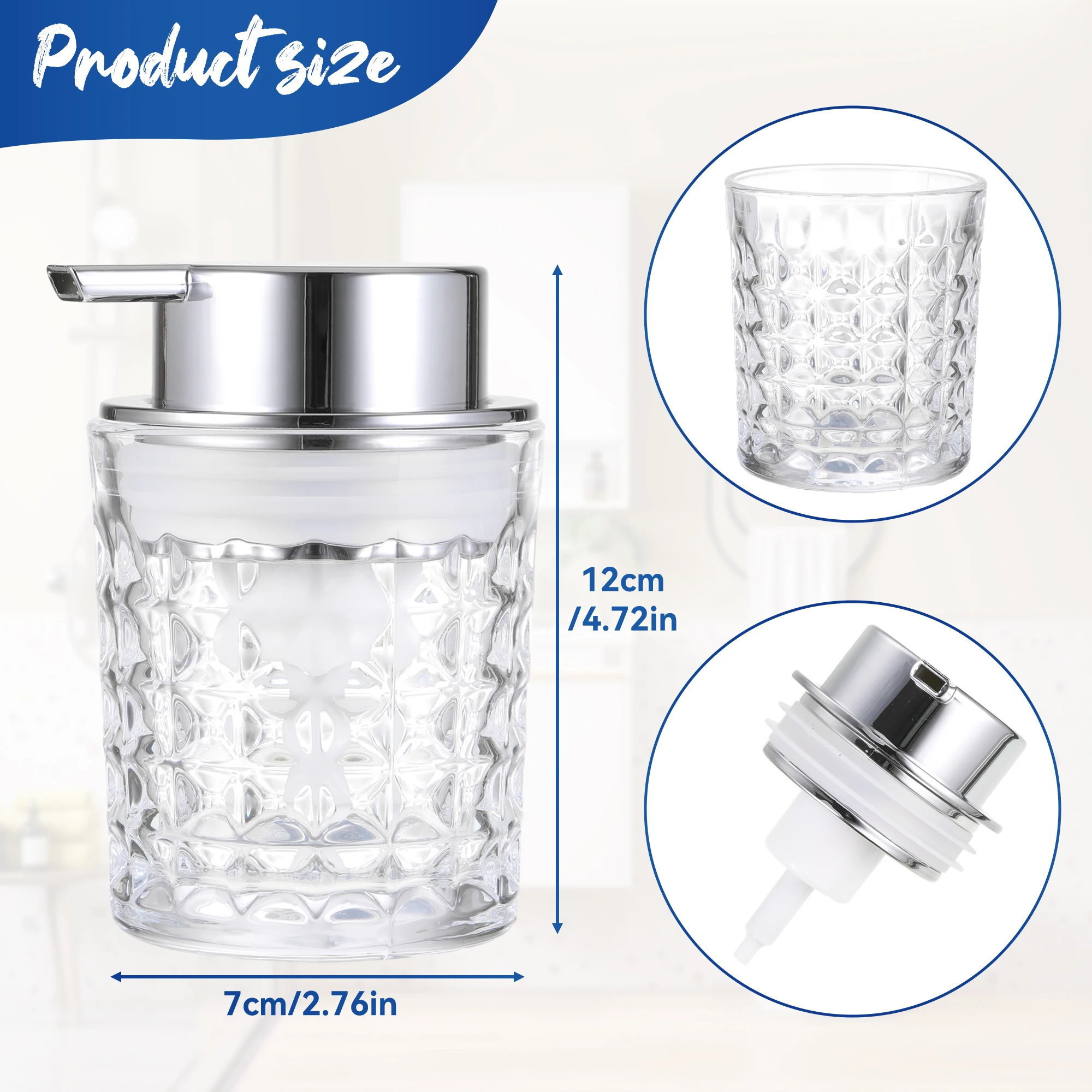 Clear Glass Lotion Bottle Stylish And Versatile In Bathroom And Kitchen Clear Visible And Easy
