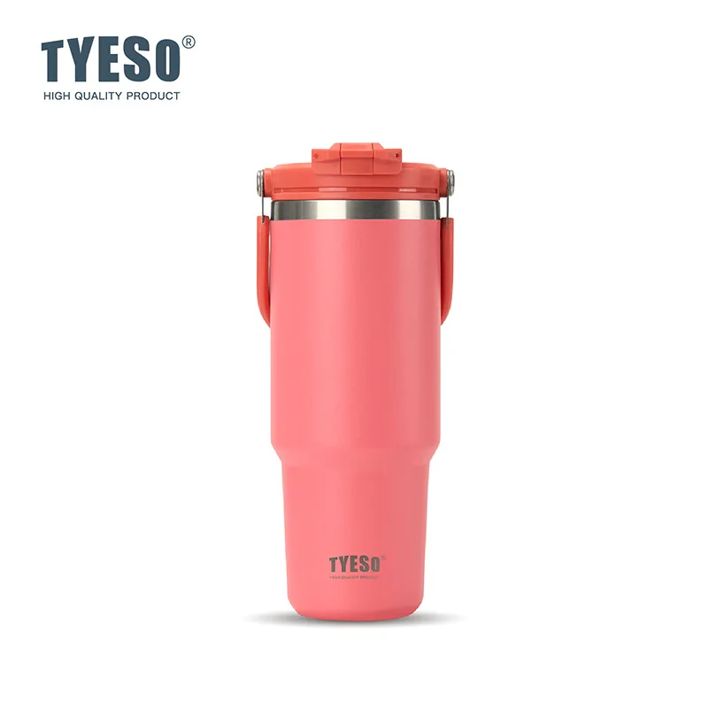 Tyeso garrafa térmica de grande capacidade, copo de vácuo, bebida dupla, caneca de café, copo de gelo de aço inoxidável, garrafa de carro, retenção quente e fria 9