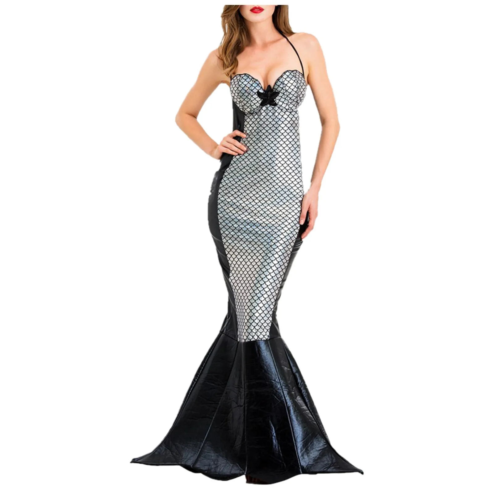 

Sleeve Women's Sea Costume Adult Strapless Dress Green Medieval Dress for Women