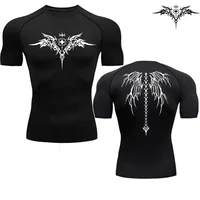 Casual Anime Print Running Compression T-Shirt Men's Quick-Drying Fitness Sportswear Gym Sports Long Sleeve Breathable Top S-3XL 1