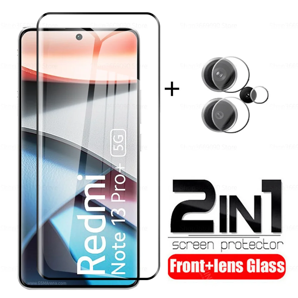 Coque En Verre Pour Xiaomi Redmi Note 13 Pro Plus, Film D'Objectif 5G, Verre De Protection, 2 À 1, Guatemala