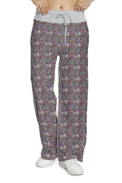 Pants Boho Filigree Art Drawstring 