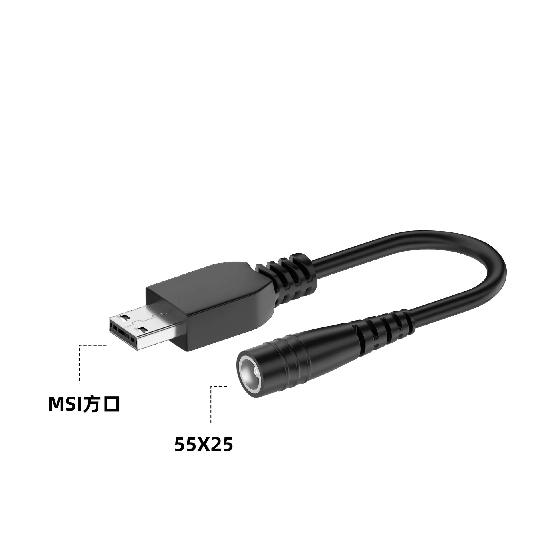 7.4x5.0mm 5.5x2.5 사각형 여성용 잭 Dc 전원 공급 장치 어댑터 변환기 MSI GP76 GE66 GP66 280W 노트북 충전기 케이블 코드