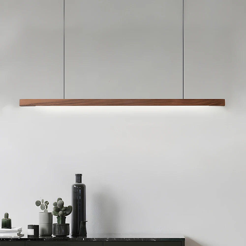 Nordic Wood Pendant Lights LED Modern Hanging Lamps for Dining Living Room Kitchen Office Shop Long Strip Celling Lamp pendant lights pendant lamp ceiling light