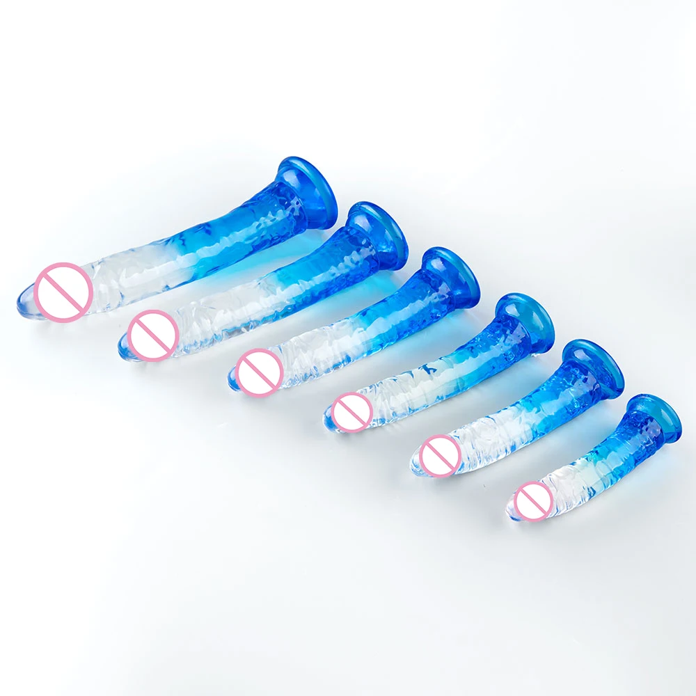 Jelly Dildo sex toys 6 Size Realistic Penis Suction Cup Big Long Dick Female Masturbator Clitoral Stimulator Lesbian Sex Toys For Women