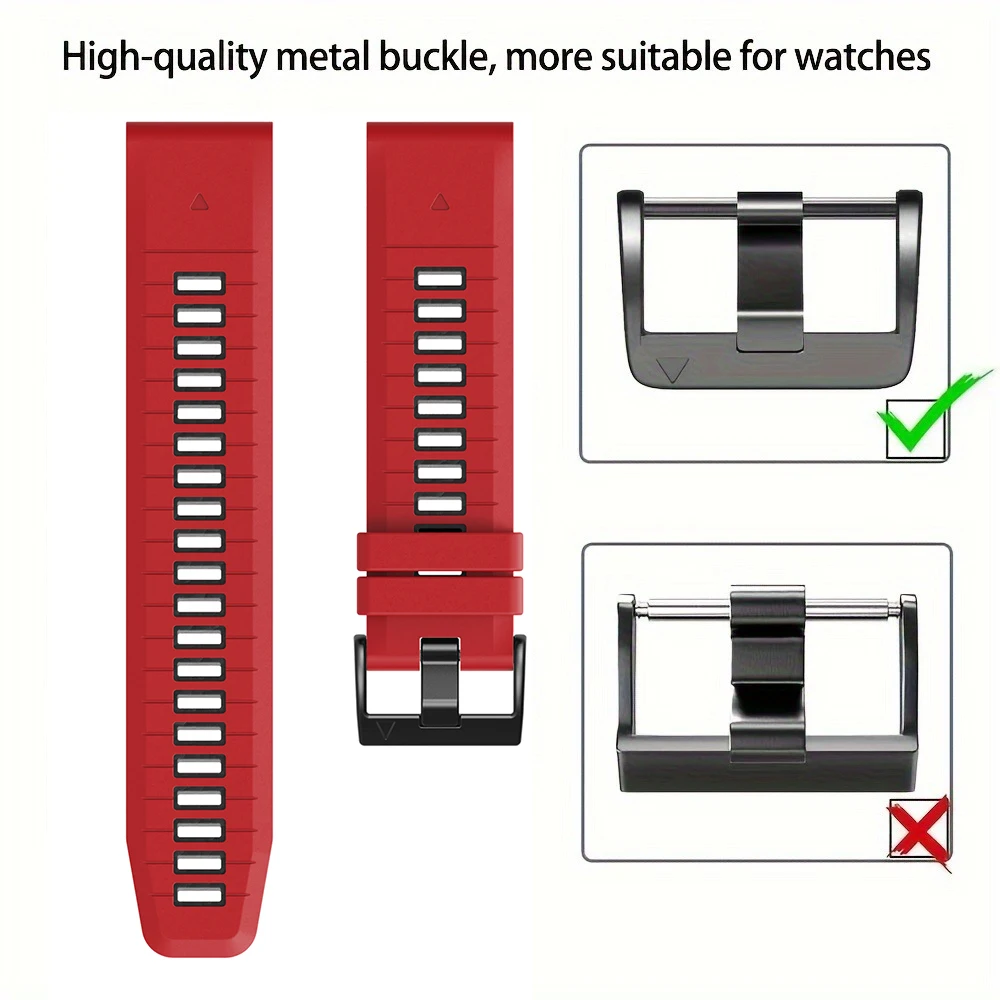 Premium Silicone Watch Strap - QuickFit Release, Multi-Size Options
