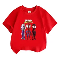 Spidey and His Amazing Friends T-shirts Summer Comfortable Children's Cotton Tops New Pattern Boys Girls Short Sleeve Tshirts 1
