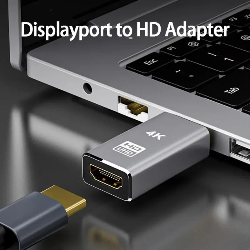 U2JE UHD to Displayport Adapter 4K Active UHD Female to DisplayPort Male Converter Adapter High Speed Converter for Desktop