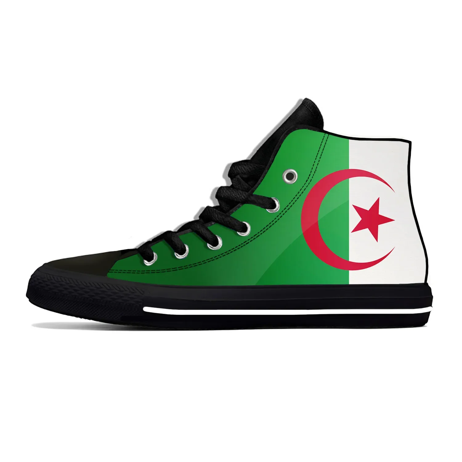 Summer Hot 3D Cool Algeria Algerian Flag Patriotic Fashion Casual Shoes High Top Men Women Latest Sneakers Classic Board Shoes