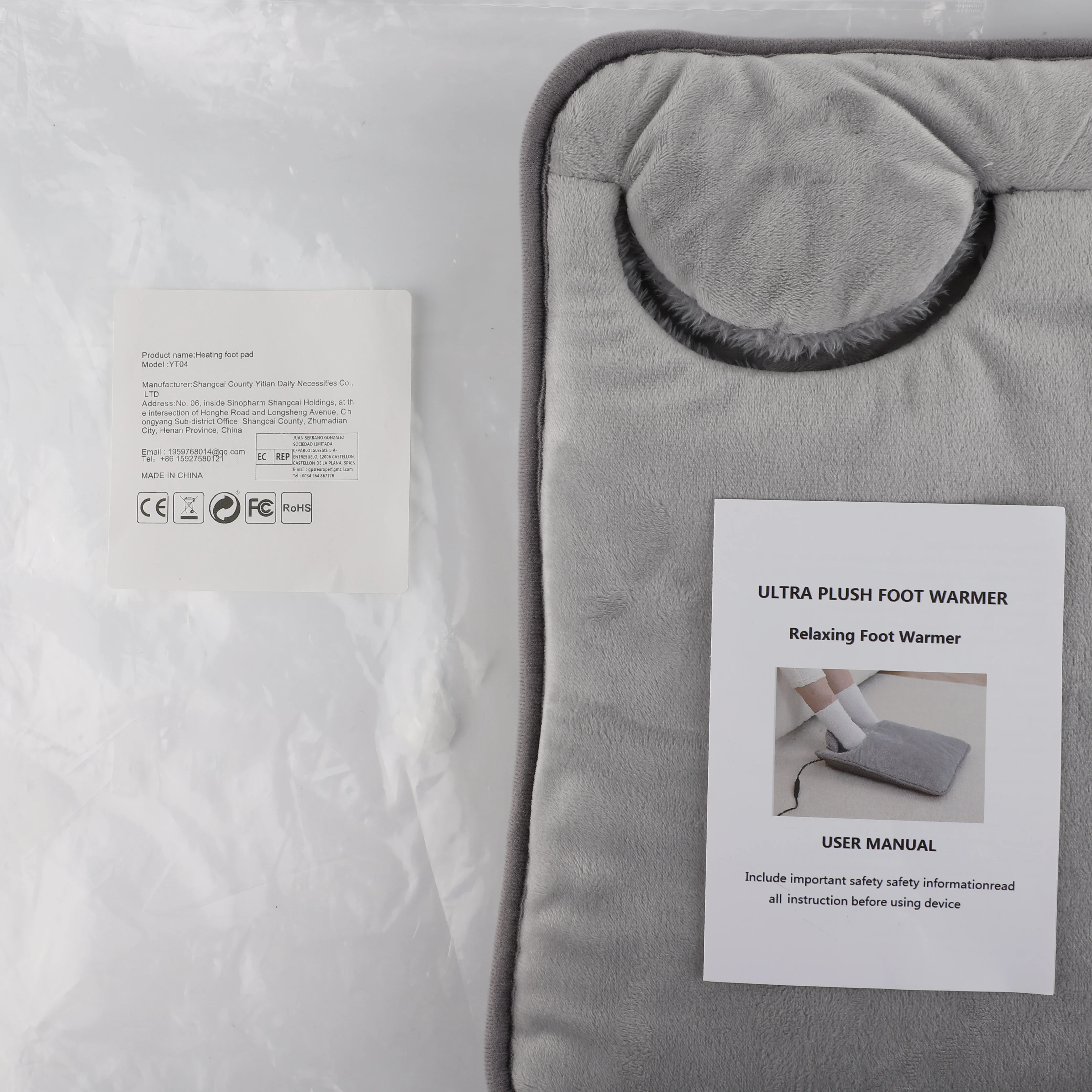 Electric Foot Heating Pad Massage Cushion Portable Foot Warmer 4 Levels Temperature 4 Timer Heated Foot Massager Warming Mat