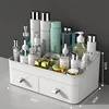 Desktop Cosmetic Storage Box Plastic Makeup Brush Lipstick Organizer Drawer-Type Compartment for Bathroom & Bedroom 4