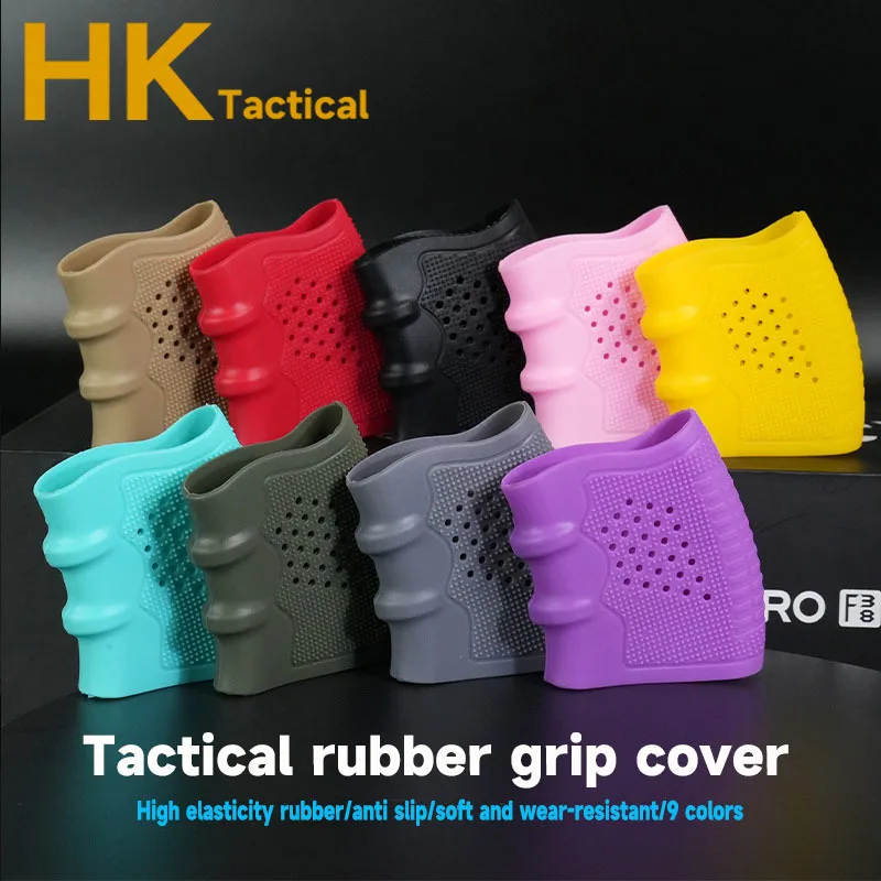 Pistol Glove Gun Accessories Rubber Grips Tactical Handgun Rubber Anti Slip Grip Universal Gloves Pistol G17/G18G19 Handle Breathable Gloves Grip Hunting Weapon Accessory