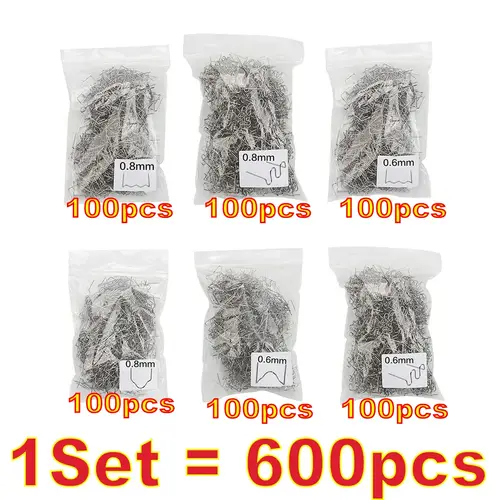 100-600Pcs Auto Plastic Repair Welding Nails Car Bumper Repair Welded Stud Precut Wave Nails Machine Welding Hot Stapler - Image 12