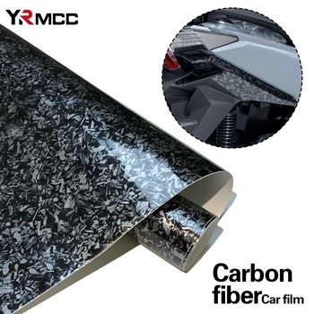 Pellicola vinilica in carbonio forgiato PET per Auto pellicola protettiva lucida autoadesiva tecnologia a rilascio d'aria adesivi impermeabili per accessori Auto