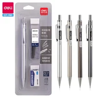 Deli Metal Mechanical Pencil Set for Drawing 0.5mm 0.7mm Professional Drawing Pencils Механический Карандаш for  School Supplies 1