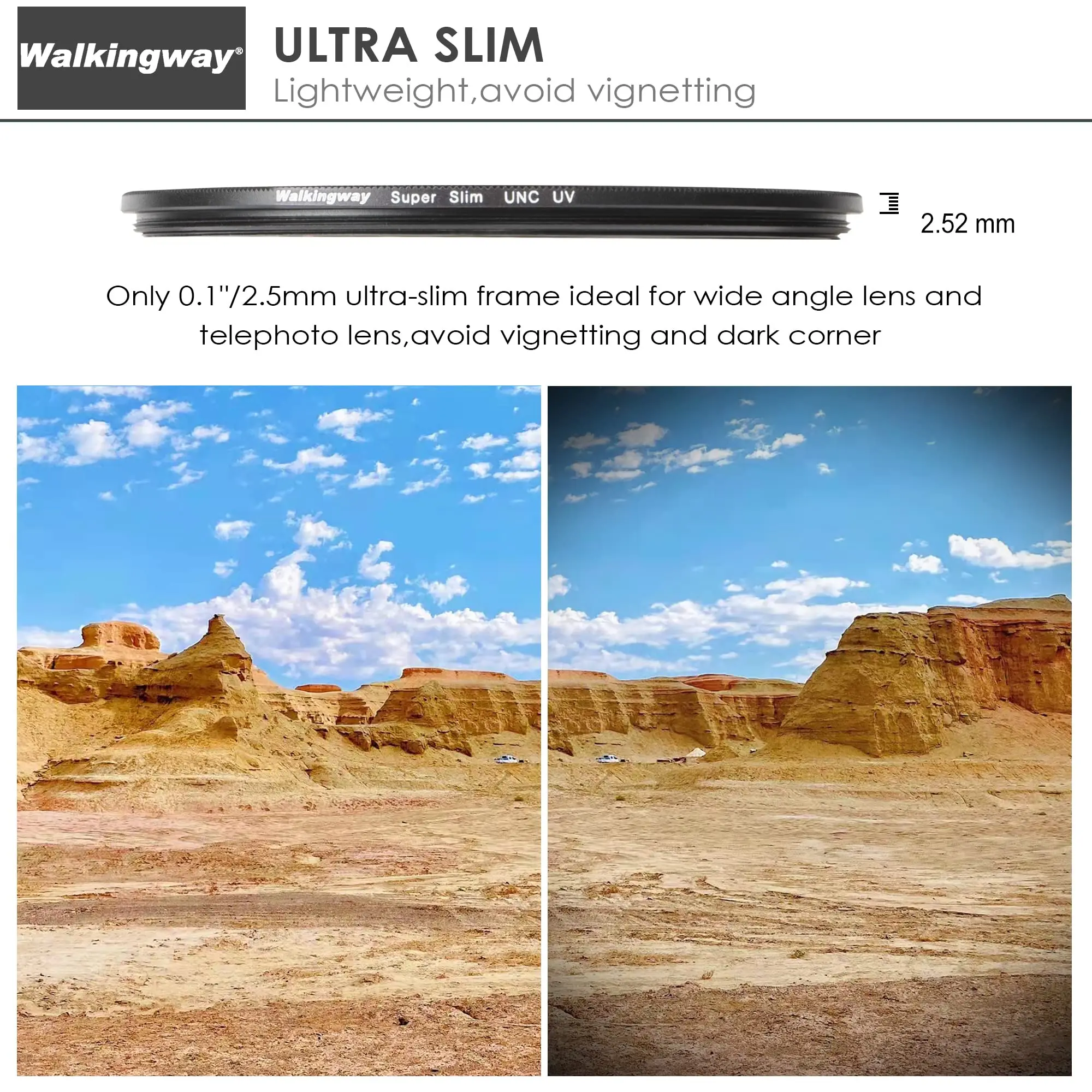 Walking Way Ultra Slim MCUV UV Protection Filter Optical Glass Filter For Sony Camera