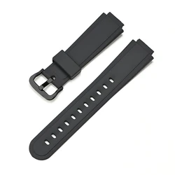 Premium Resin Strap with Stainless Steel Buckle - Sport Waterproof Replacement Band - AW - 90H (Black black)