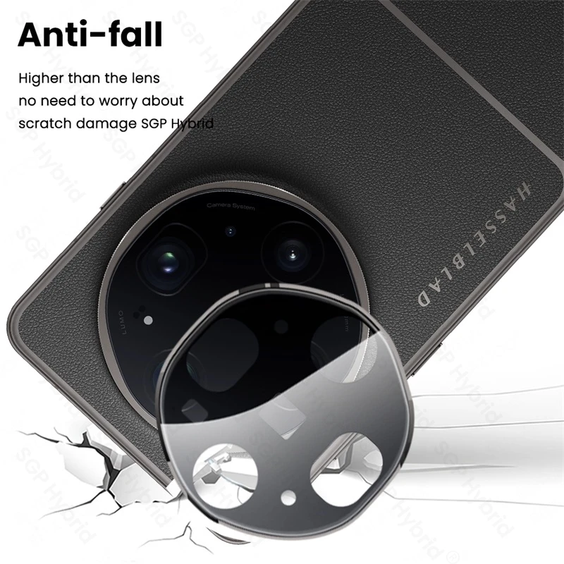 3D Black Tempered Glass Camera Protector with 9H Curved Lens Cover