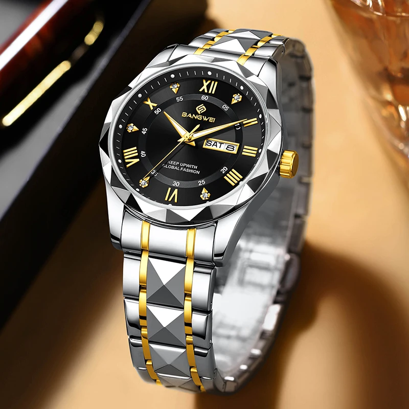 BANGWEI New Luxury Ladies Watches Casual Military Diamond Watch For Women Fashion Waterproof Luminous Quartz Clock Women's Gift