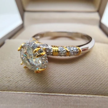 D VVS1 Moissanite Crown Ring With GRA Certificate S925 Silver 1 Carat Wedding Party Woman Jewelry Gift 4