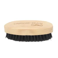 Brosse à barbe en bois pour hommes, peigne en bois naturel, poils de sanglier, moustache, voyage, vagues, cadeaux d'anniversaire, soins de la barbe 3