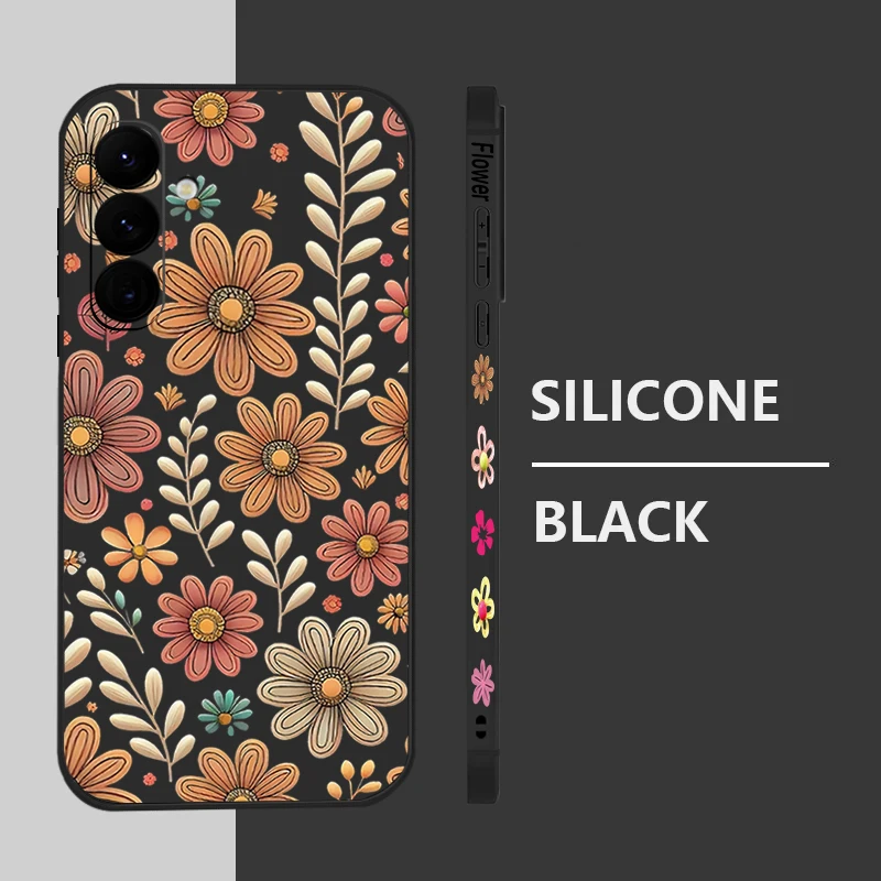 Retro Sunflower Leaf Pattern Phone Case