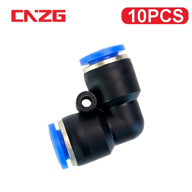 HAAKSE PUSH-IN KOPPELING 8MM LUCHTLEIDING - 1/8 BUITENDRAAD