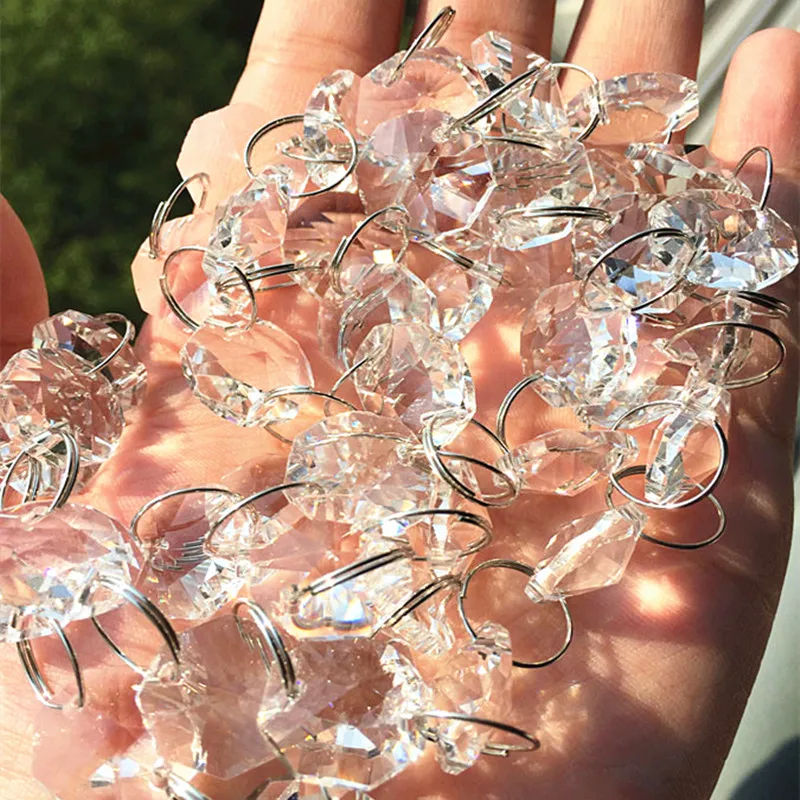 PATIKIL Pendentifs En Cristal K9 Octogonaux à 2 Trous, Lot