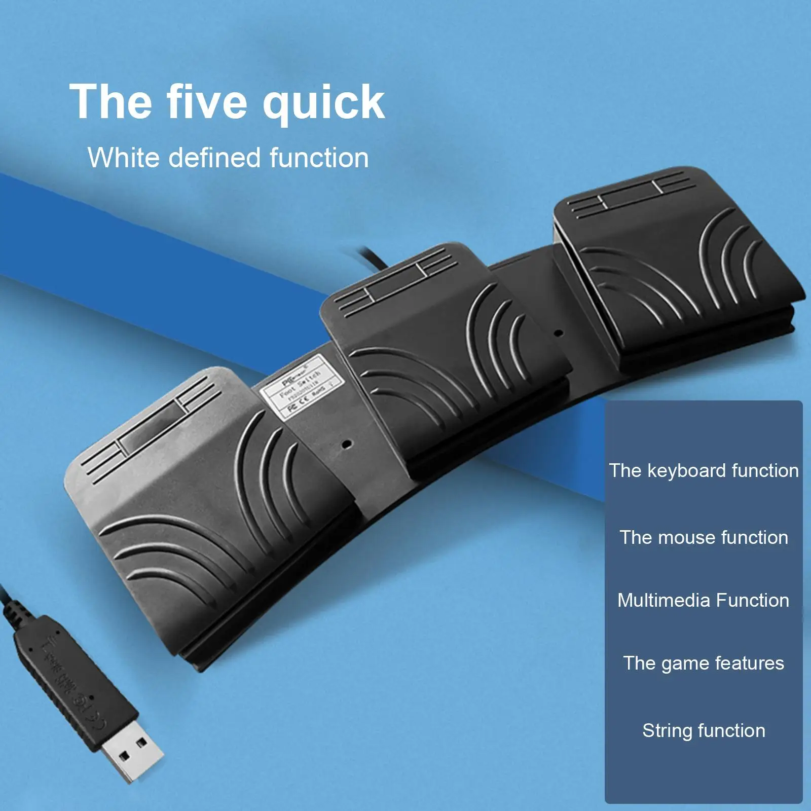 Chave de Combinação Personalizada do Teclado do Interruptor do pé do Pedal do Pedal do pé de Usb Atualizado para o Teclado do Portátil do pc - Imagem 4