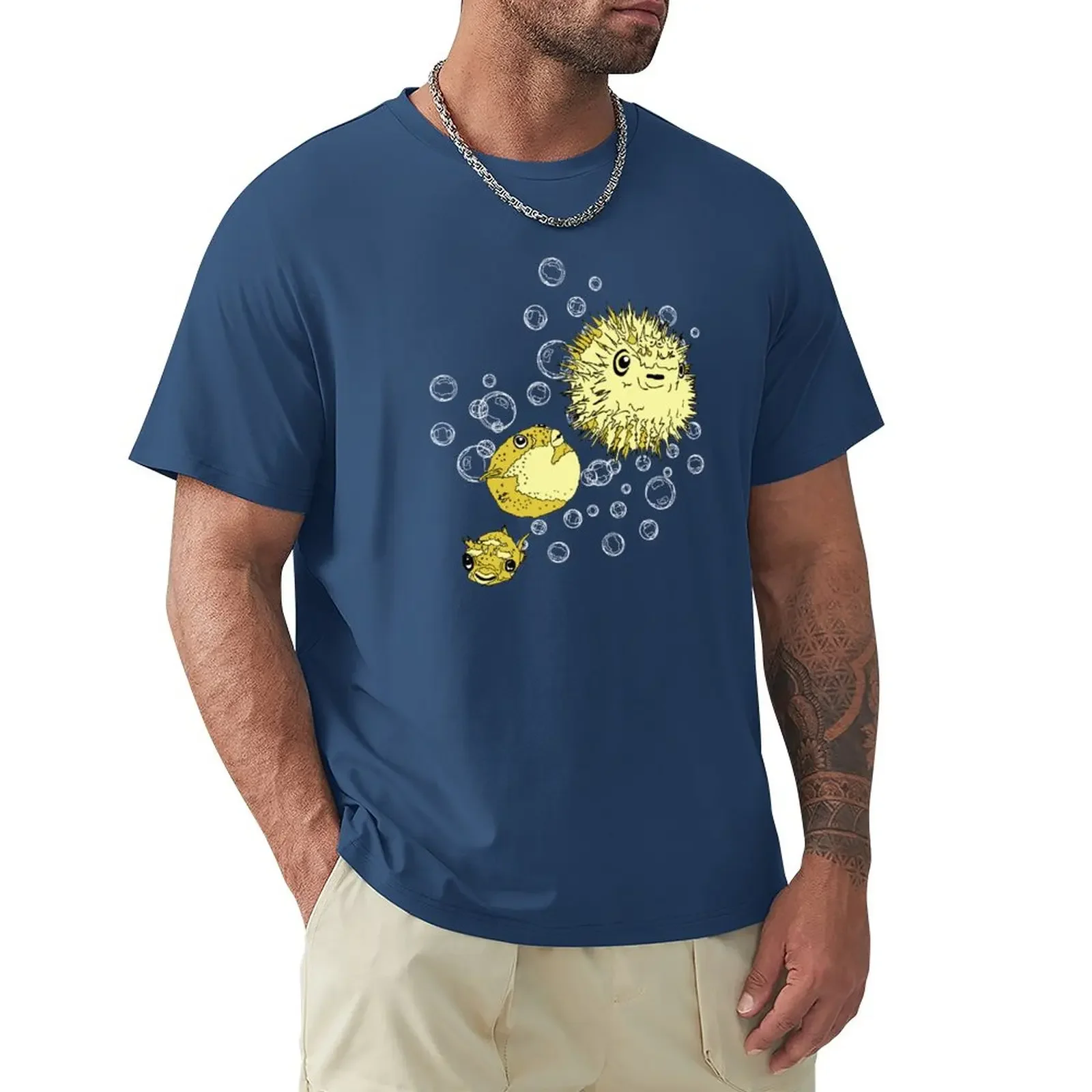 

Puffer Fish Power T-Shirt heavyweights boys animal print mens graphic t-shirts funny