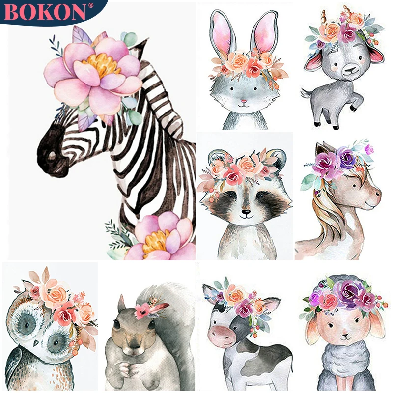 

5D Diamond Painting Animal Series Diamond Embroidery Cute Cartoon Animal DIY Diamond Mosaic Diamond Set Art Home Decoration