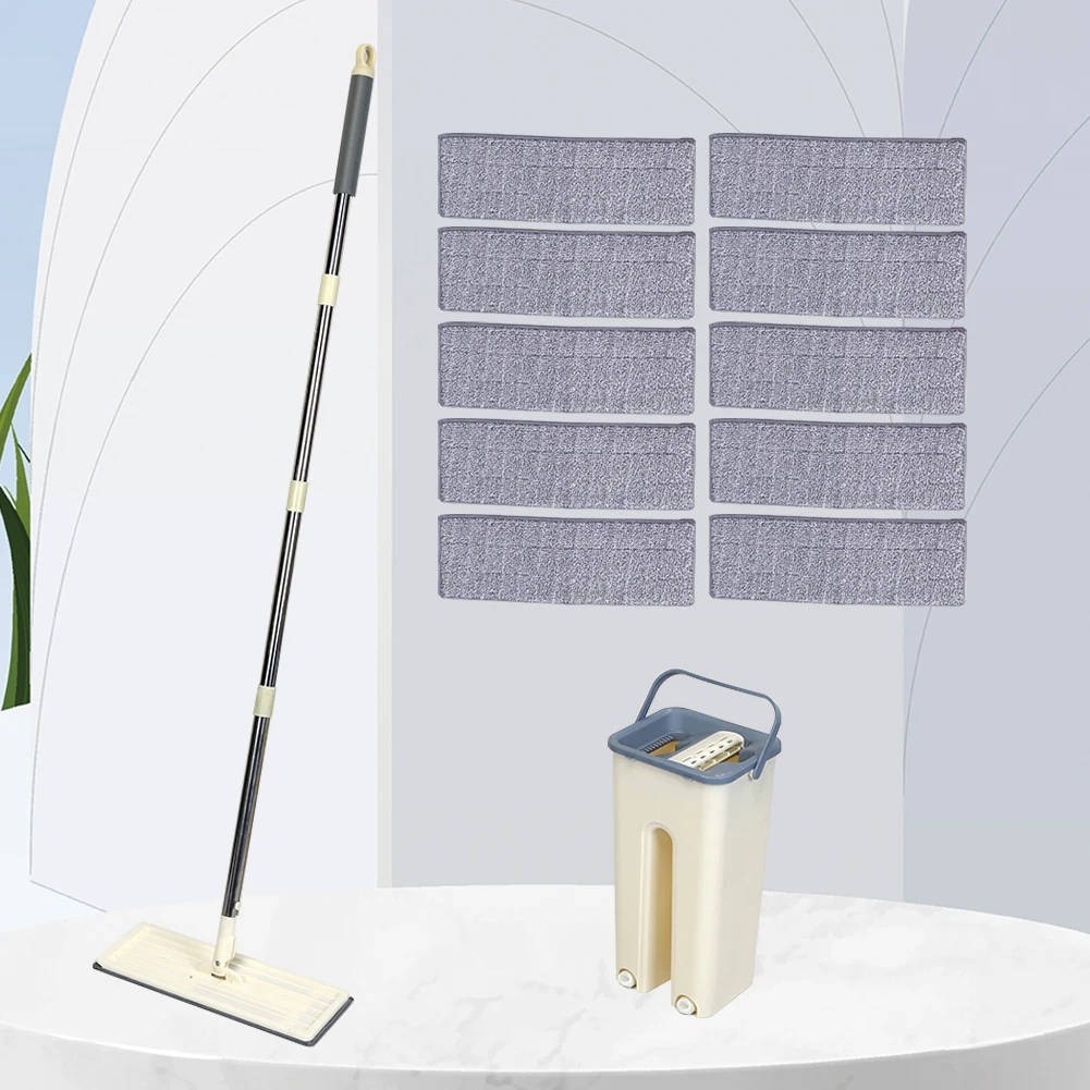 Microfiber Squeeze Mops Cloth Multipurpose Microfiber Mop Pads Water Absorption with Bucket Household Cleaning Tool