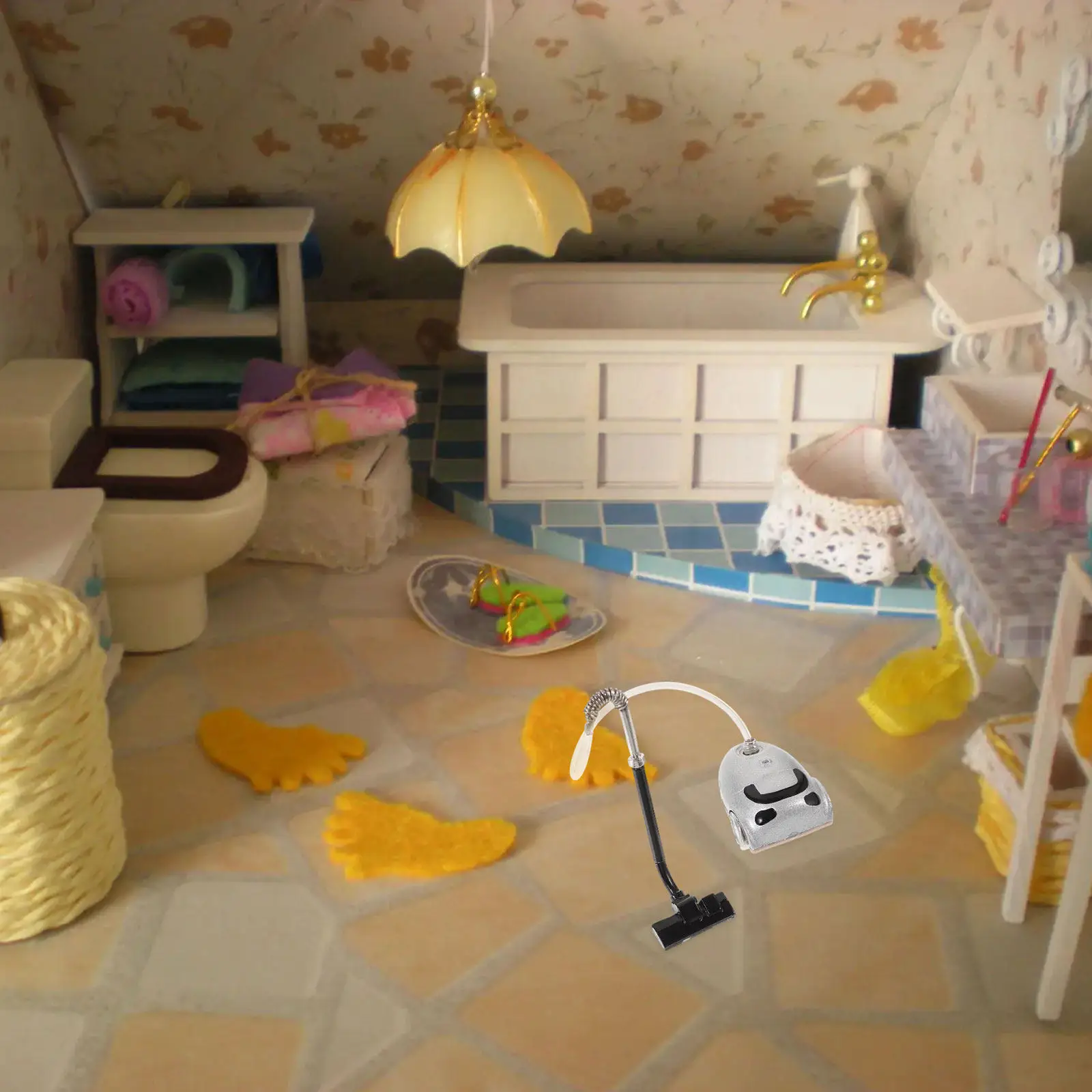 미니 하우스 먼지 수집기 현실적인 내구성 있는 장 청소기 미니어처 침실 장식 사진 촬영에 적합