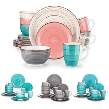 Mix-Color Vintage Porcelain Dinnerware Set 1